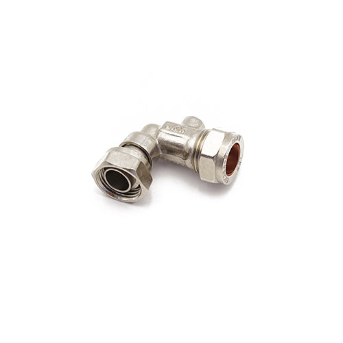 Primaflow QS Service Valve Angle 15mm x 1/2" Chrome for Reliable Water Control