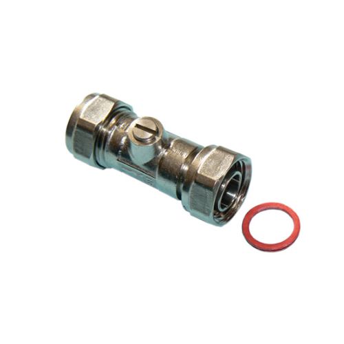 Primaflow QS Service Valve Straight 22mm x 3/4" Chrome for Reliable Water Control