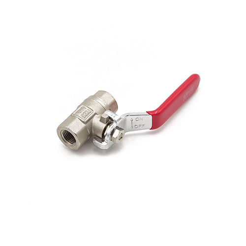QLF red lever ball valve PN25 3/8" FxF WRAS