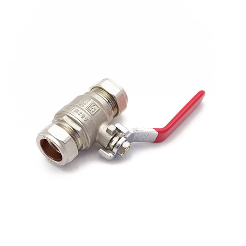 Primaflow Economy Red Lever Ball Valve 22mm for Reliable Flow Control