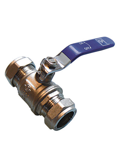 Primaflow QLF Blue Lever Ball Valve PN25 1/2" FxF WRAS Approved for Reliable Flow Control