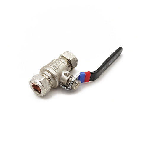 Primaflow QLEC Economy Black Lever Ball Valve 15mm for Reliable Flow Control
