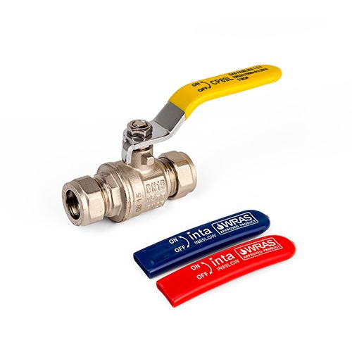 Inta 28mm Universal Lever Ball Valve - GAS / WRAS Approved for Reliable Flow Control