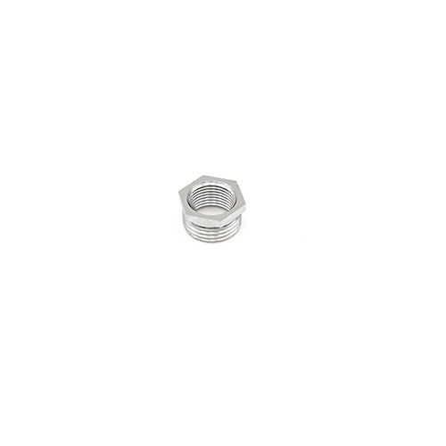 BF241 brass hex bush - chrome 1/2"x 3/8"