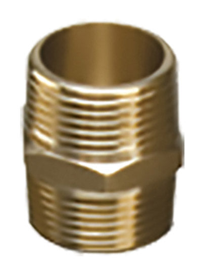 BF280 brass hexagon nipple - chrome 1/2"