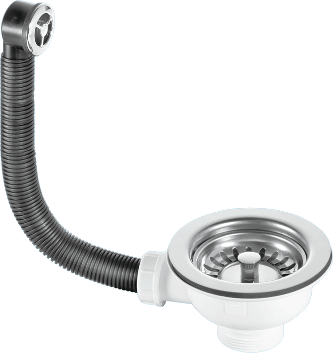McAlpine BSWCLSOFSS Basket Strainer Waste with Spring Loaded Plug and O/F