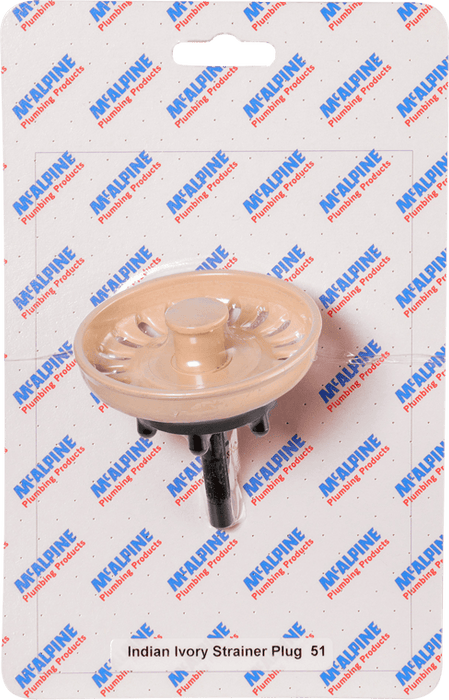 McAlpine CARD51 No.51 Handipak Indian Ivory Strainer Plug