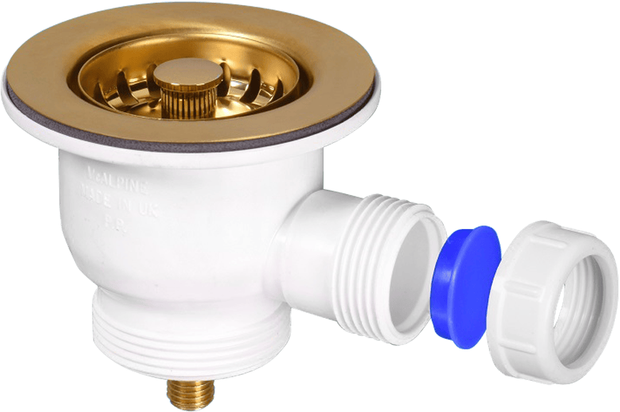 McAlpine MBS85PVD Mini Basket Strainer Waste Gold