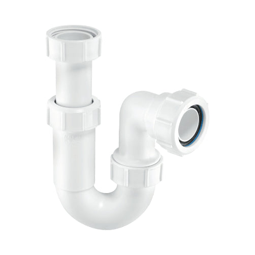 McAlpine ASA10 Adjustable Basin P Trap for bathroom basin's waste and 1-1/4" waste pipe