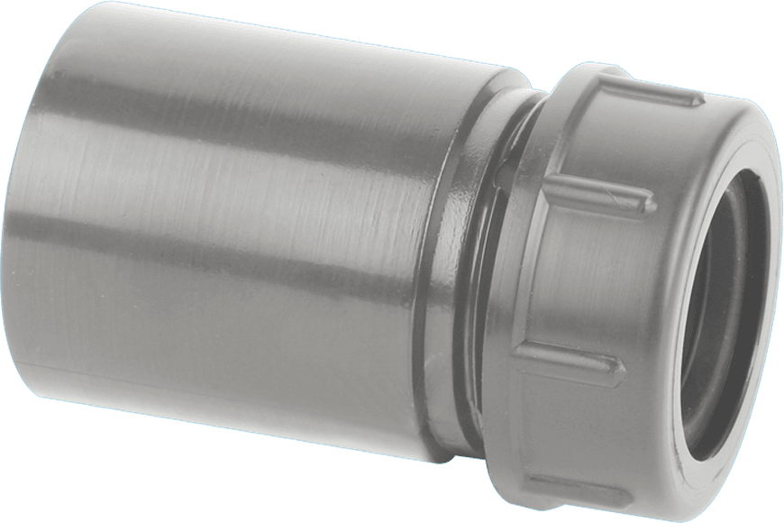 McAlpine R16BL 1.25" Plain Tail x .75" Overflow Adaptor Black
