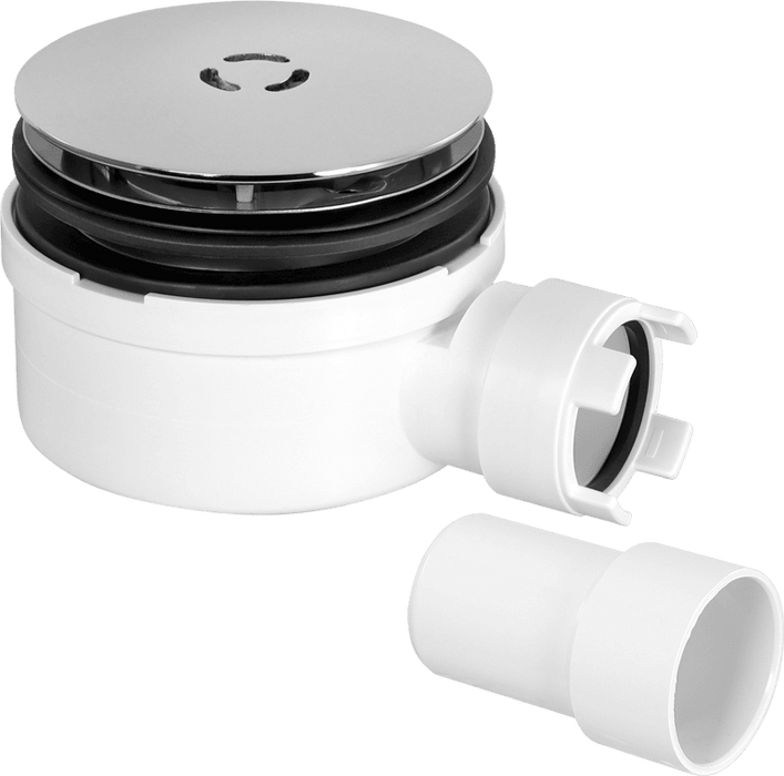 McAlpine ST90CB1053 90mm Shower Trap with C/P Brass Mercedes Grid