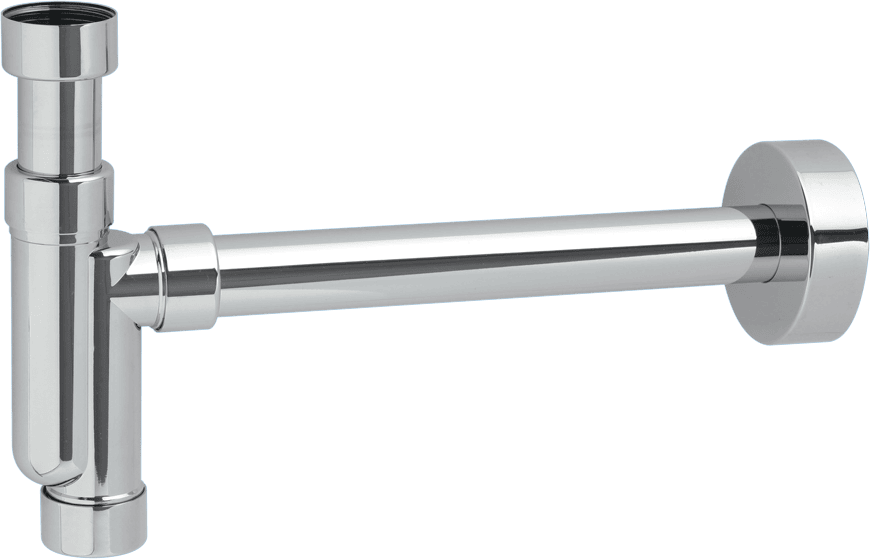 McAlpine TA32UKCB C/P Brass Basin Trap, Pipe and Flange