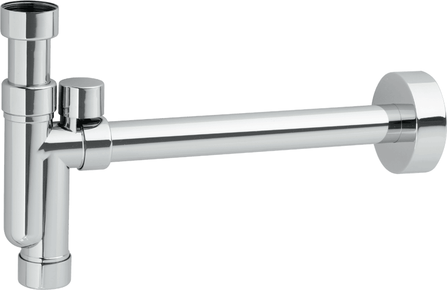 McAlpine TA32VUKCB C/P Brass Basin Trap, Pipe and Flange
