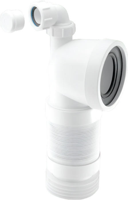 McAlpine WC-CON8FV Flexible 90deg Bent Pan Connector with 1.25" Boss