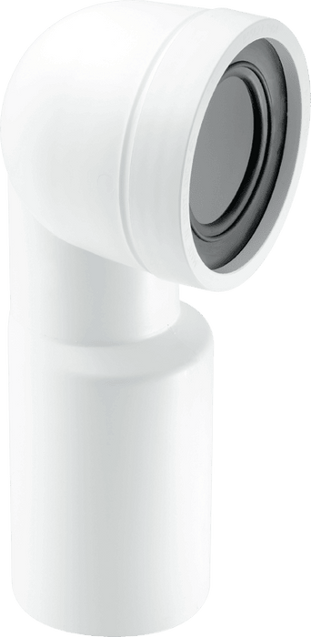 McAlpine WC CON9 90deg Bent Pan Connector Plain Outlet
