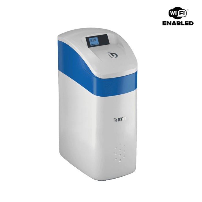 BWT Perla Silk PS15UKWF WiFi Enabled Water Softener with 22mm High Flow Kit and By-pass Valve