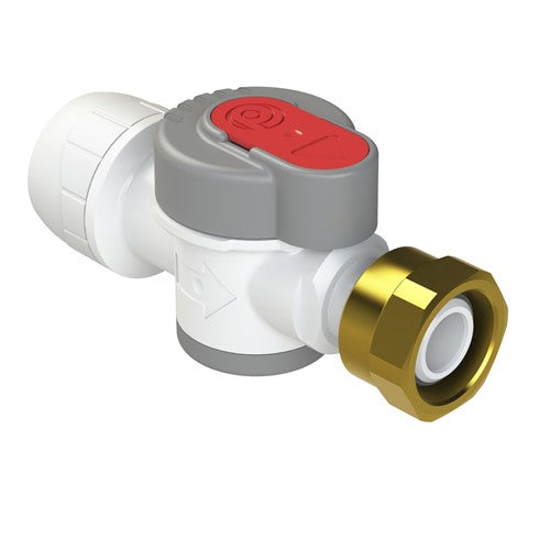 Polypipe Straight Swivel Service Valve 15mm x 1/2 - PB6515