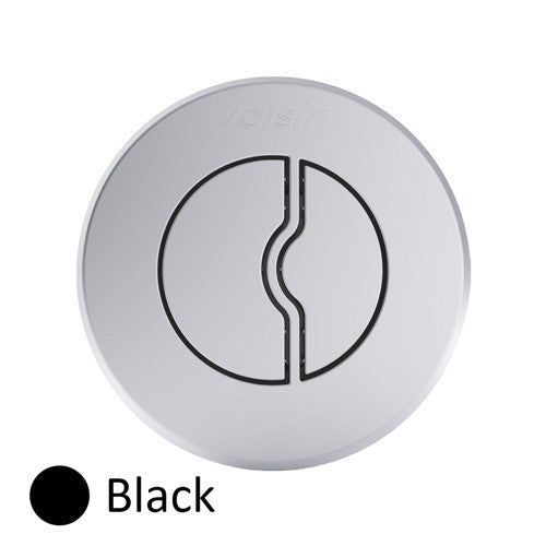 VALSIR Flushing R8 Pneumatic Push Button (VS0875383) – Black, D.96mm