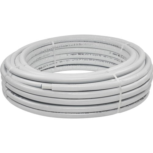 VS0100215 – Valsir Pexal Pipe 20x2mm, 50m Length, Pre-Insulated 6mm Grey