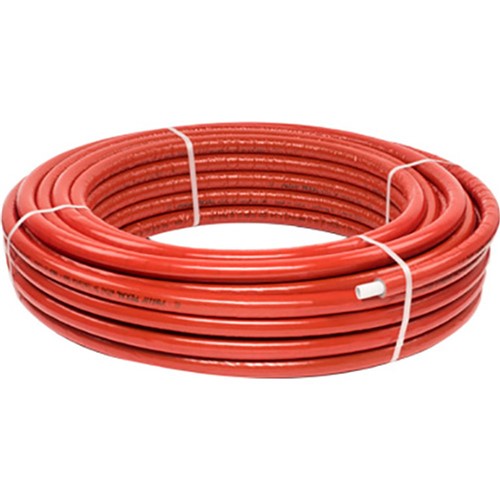 VS0100297 – Valsir Pexal Pipe 20x2mm, 50m Length, Pre-Insulated 6mm Red