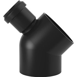 VS0305005 - Valsir HDPE - 45 deg. Bend with 50mm Socket Branch - D.110