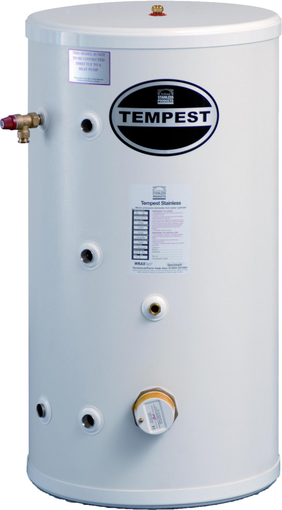 Telford Tempest 500 Litre Unvented Stainless Steel Hot Water Cylinder Dia - 660 mm Height -1835 mm 