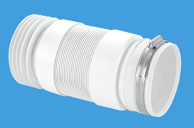 WC- F21R  McAlpine Back To Wall Flexible Pan Connector