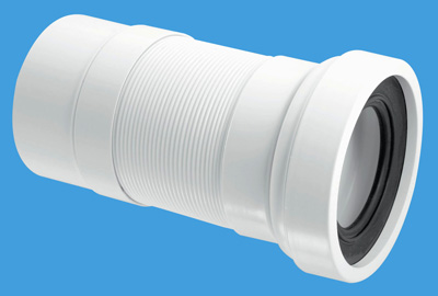 WC- F23P  McAlpine 260mm Straight Flexible Pan Connector Plain Ended