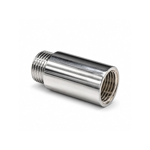 100mm 1/2" Male × Female Chrome Radiator Valve Extension - Getplumb