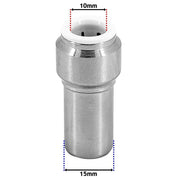 10mm × 15mm Chrome Push-Fit Straight - Getplumb