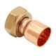 22mm × ¾" End Feed Straight Cylinder Union — Copper