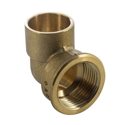 22mm × ¾" End Feed Female Iron Elbow — Copper - Getplumb