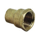15mm × ½" End Feed Female Iron Straight Adaptor — Copper