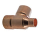 22mm × 28mm × 15mm End Feed Reducing Tee (Reduced End) — Copper