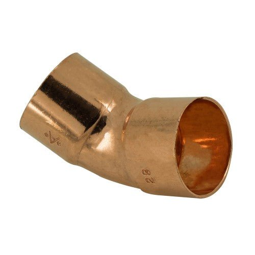 54mm End Feed 45° Obtuse Elbow — Copper - Getplumb