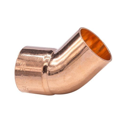 54mm End Feed 45° Obtuse Street Elbow — Copper - Getplumb