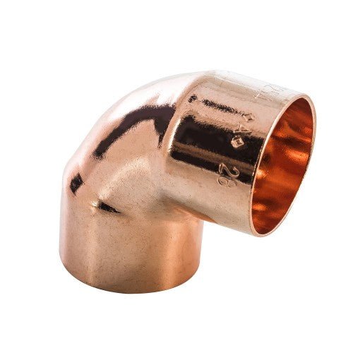 54mm End Feed 90° Elbow — Copper - Getplumb