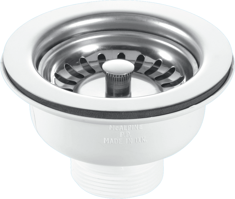 McAlpine BSWCLS Basket Strainer Waste with Spring Loaded Plug
