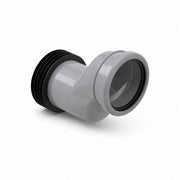 Geberit straight connector set for wall-hung WC, stepped by 50 mm — ø90 mm PVC connector with EPDM sleeves