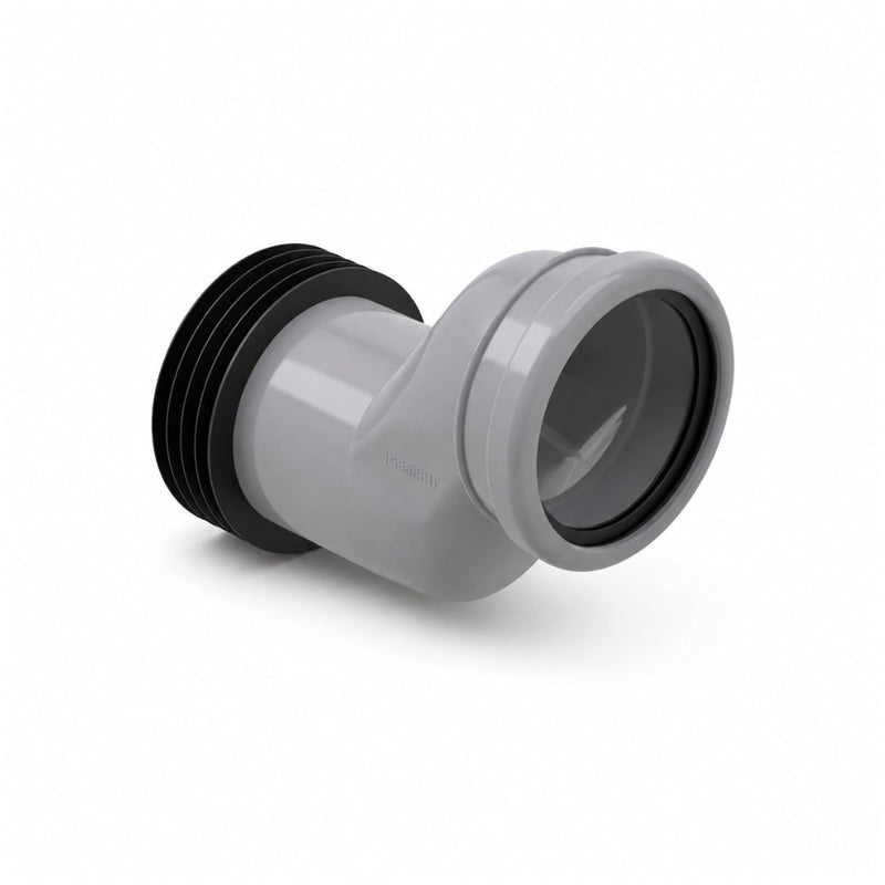 Geberit straight connector set for wall-hung WC, stepped by 50 mm — ø90 mm PVC connector with EPDM sleeves