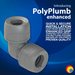 Polypipe PolyPlumb Elbow PB122 22mm Grey Push-Fit Plumbing Fitting  
