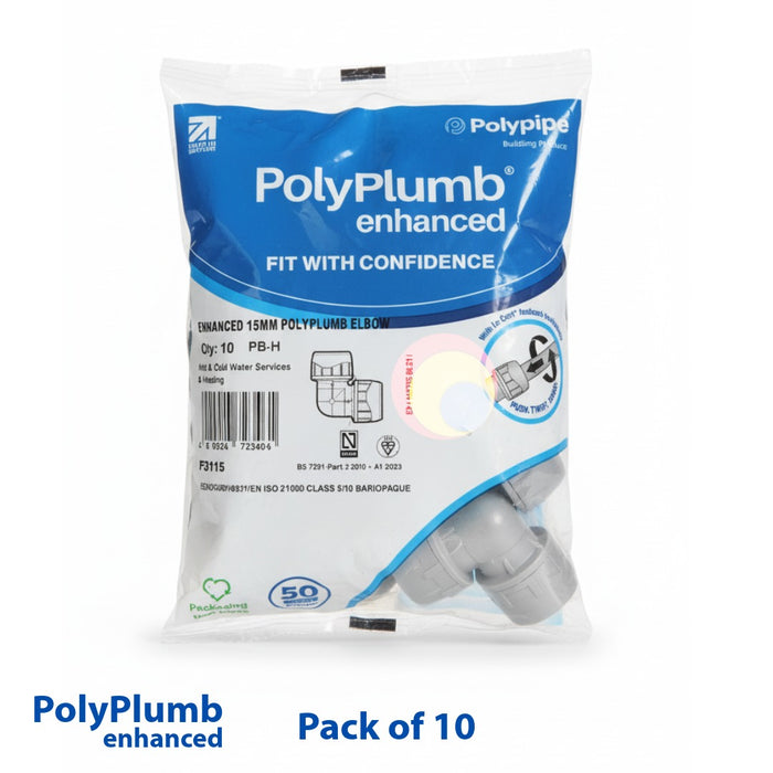 Polypipe PolyPlumb Elbow 15mm PB115