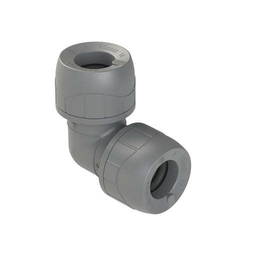 Polypipe PolyPlumb Elbow PB122 22mm Grey Push-Fit Plumbing Fitting  
