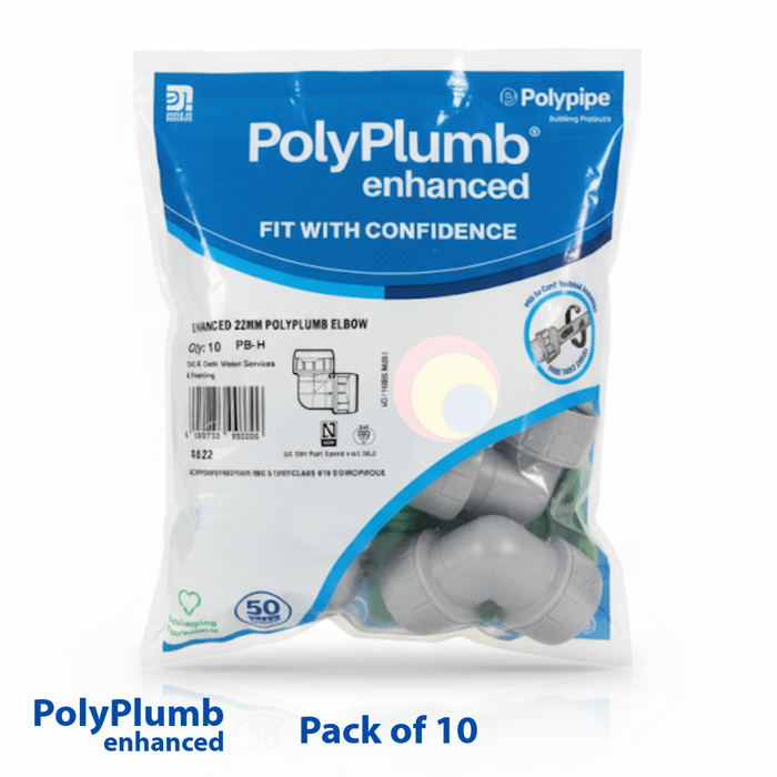 Polypipe PolyPlumb Elbow 22mm PB122