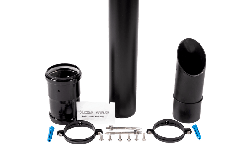 Baxi, Main & Potterton Under-Balcony Eaves Flue Kit – Black | 7211041 - Getplumb