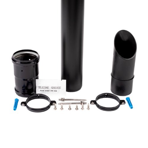 Baxi, Main & Potterton Under - Balcony Eaves Flue Kit – Black | 7211041 - Getplumb