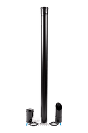 Baxi, Main & Potterton Under-Balcony Eaves Flue Kit – Black | 7211041 - Getplumb