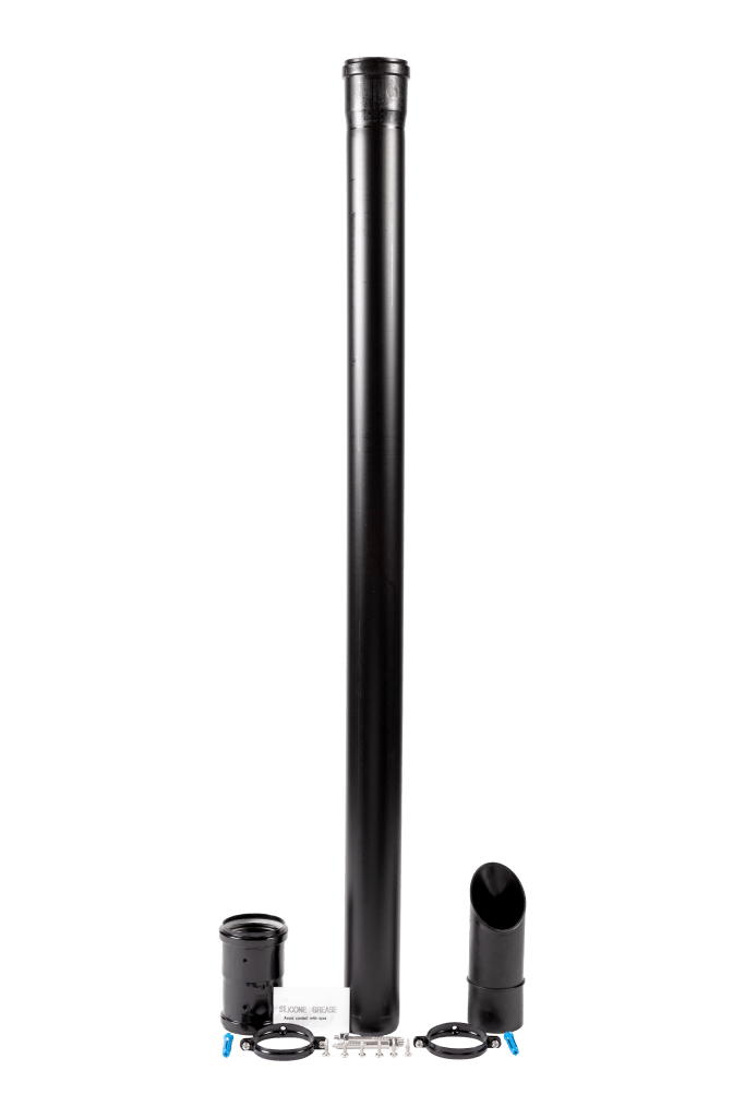 Baxi, Main & Potterton Under-Balcony Eaves Flue Kit – Black | 7211041 - Getplumb