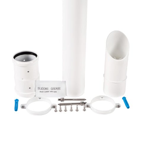 Baxi, Main & Potterton Under - Balcony Eaves Flue Kit – White | 7211039 - Getplumb