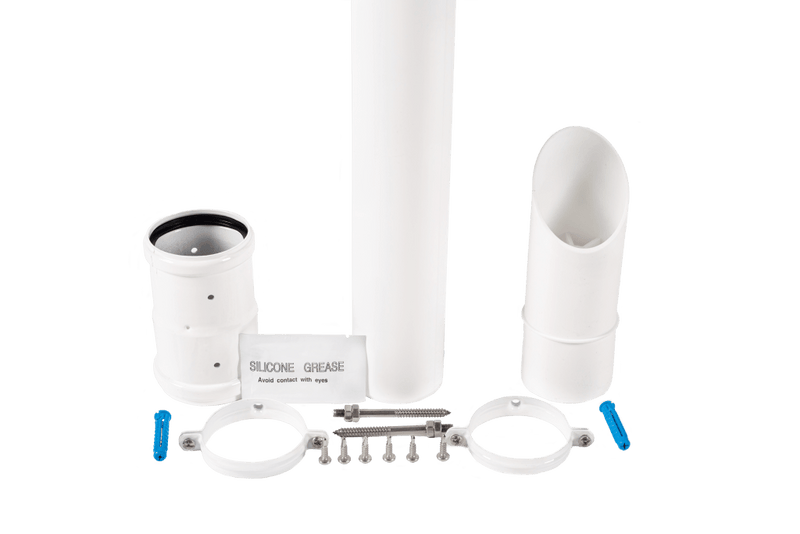 Baxi, Main & Potterton Under-Balcony Eaves Flue Kit – White | 7211039 - Getplumb